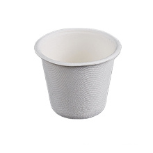 Biodegradable Disposable Soup Sauce Sugarcane bagasse cup with lid sugarcane disposable drinking cup